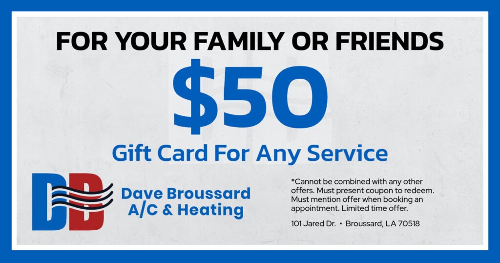For Your Family or Friends.  Gift Card for Any Service. Coupon. Dave Broussard.