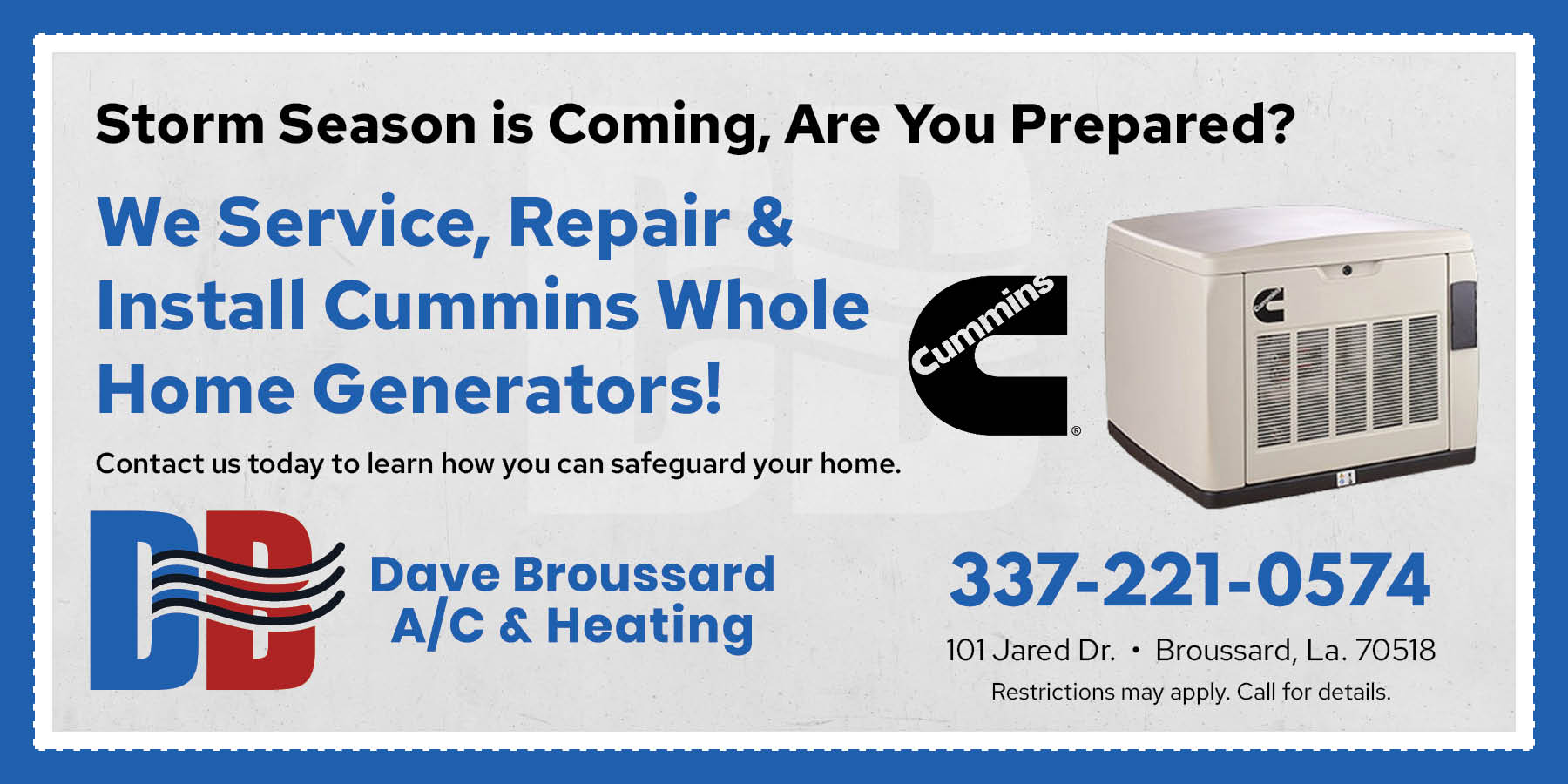 we service, repair and maintenance all Cummins Generators.